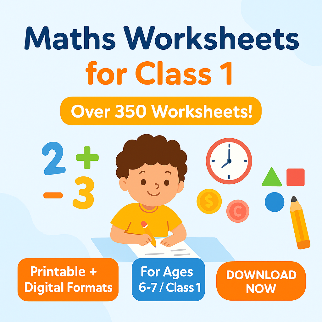 Maths Worksheet for Class 1