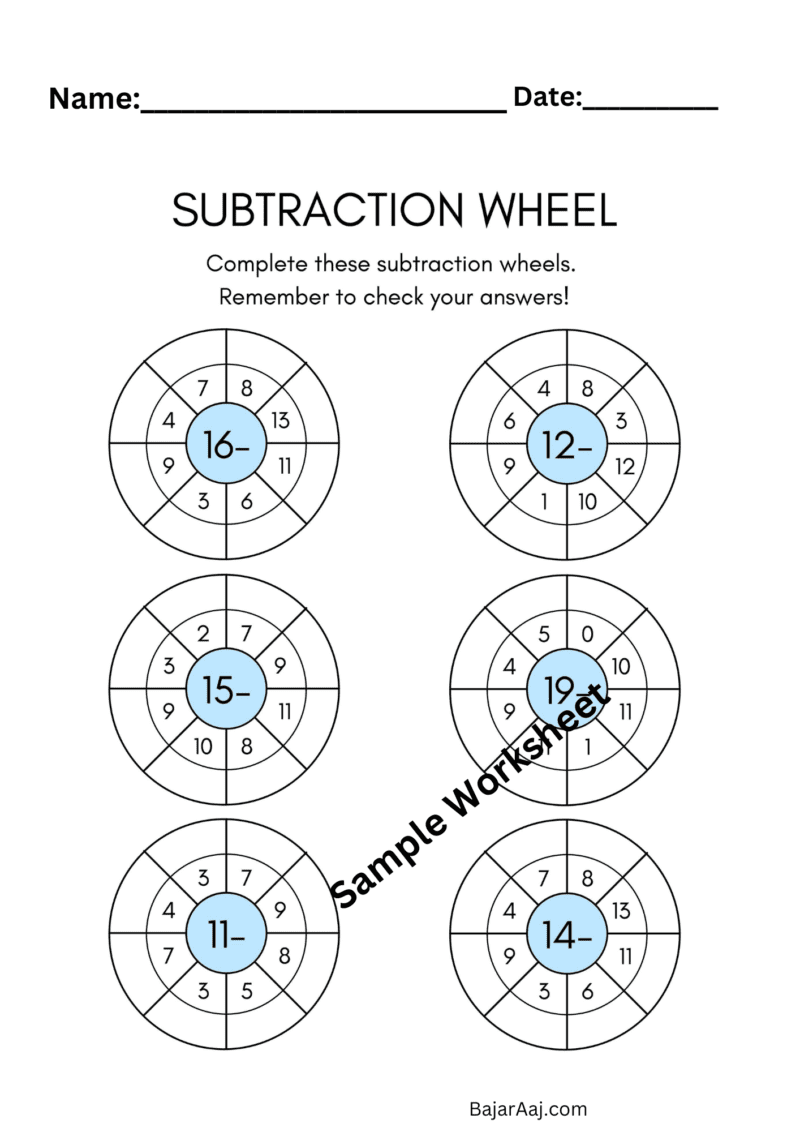 Maths Worksheet for Class 1