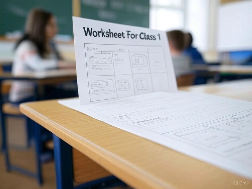 class 1 worksheets